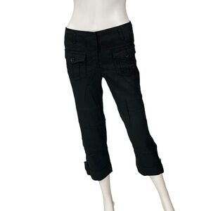 BEBE Black Linen Blend Pant